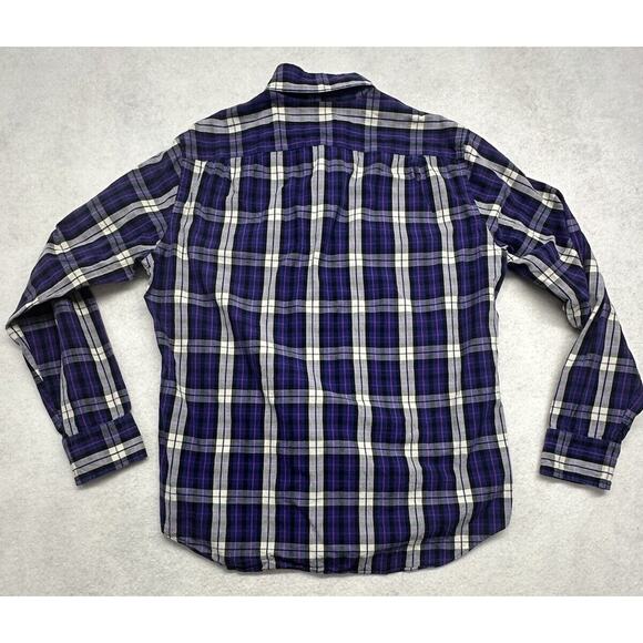 J Crew Mens‎ Shirt Size Large Washed Tartan Button Down Long Sleeve Purple Plaid - Picture 6 of 7